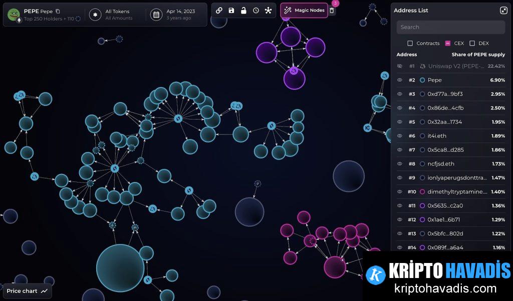 PEPE Başlangıçta Yoğun Konsantrasyon: Bubllemaps Analizi ve Meme Coin Pazarındaki Riskler